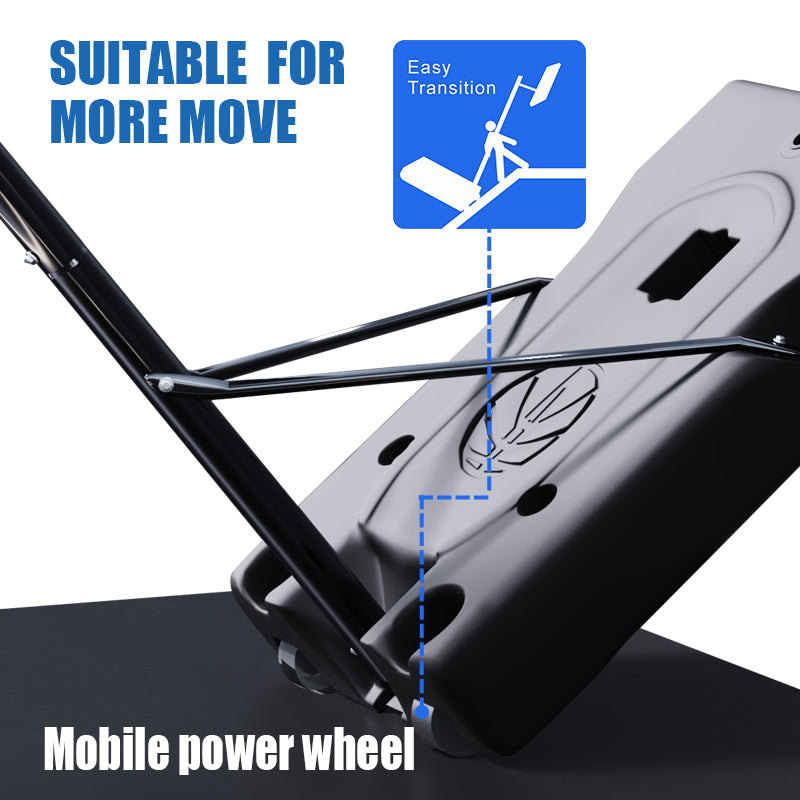 Adjustable Portable Basketball Hoop 4.43โ10 FT โ Outdoor Basketball Goal with 44" Backboard