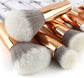 11 sets of marble makeup brush - Lifestyle360store