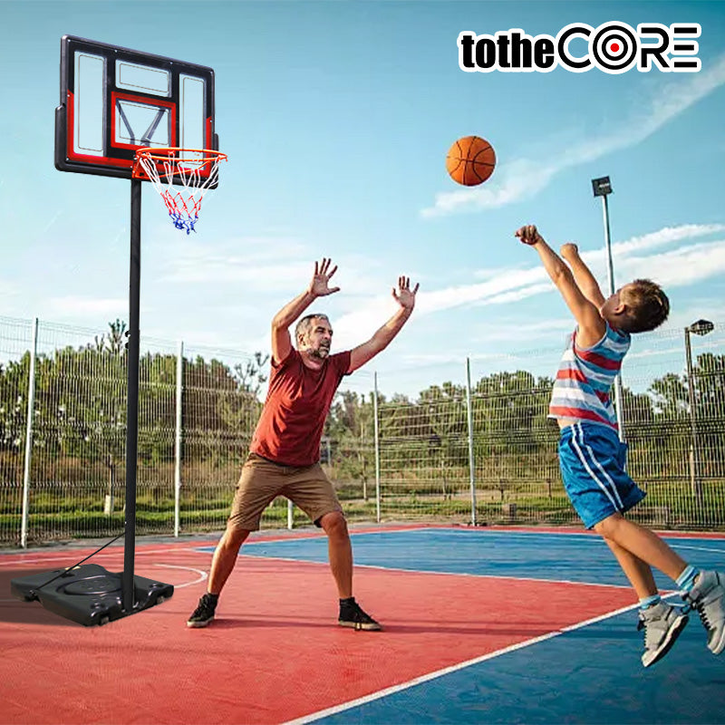 Adjustable Portable Basketball Hoop 4.43–10 FT – Outdoor Basketball Goal with 44" Backboard