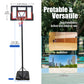 Adjustable Portable Basketball Hoop 4.43–10 FT – Outdoor Basketball Goal with 44" Backboard
