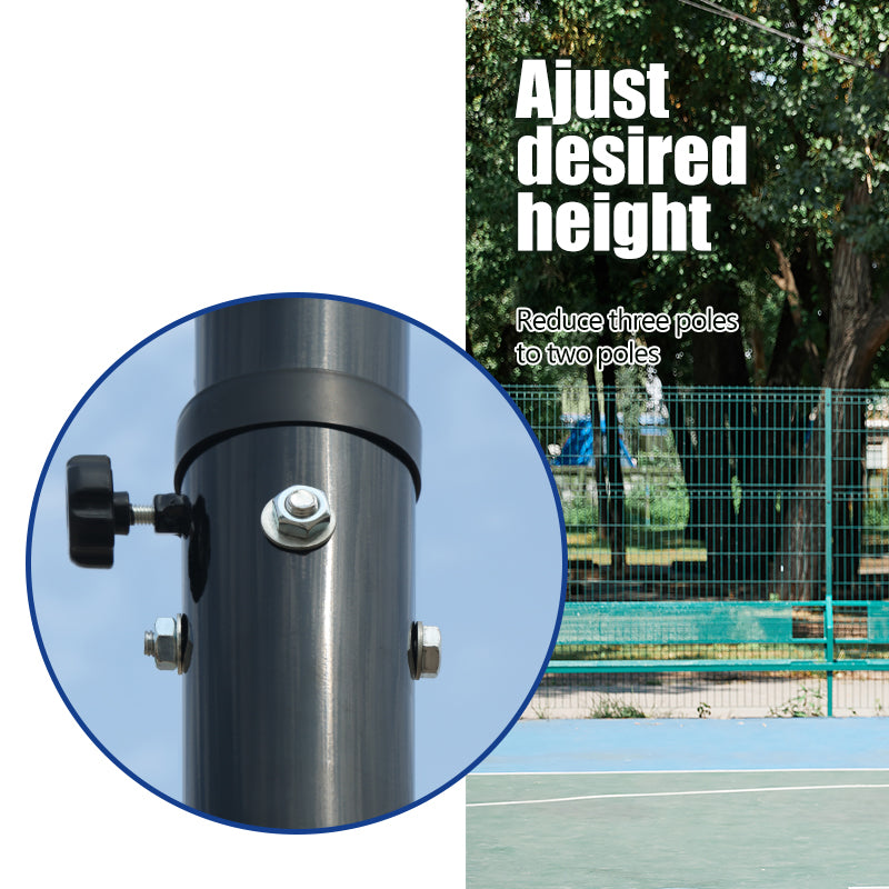 Adjustable Portable Basketball Hoop 4.43–10 FT – Outdoor Basketball Goal with 44" Backboard