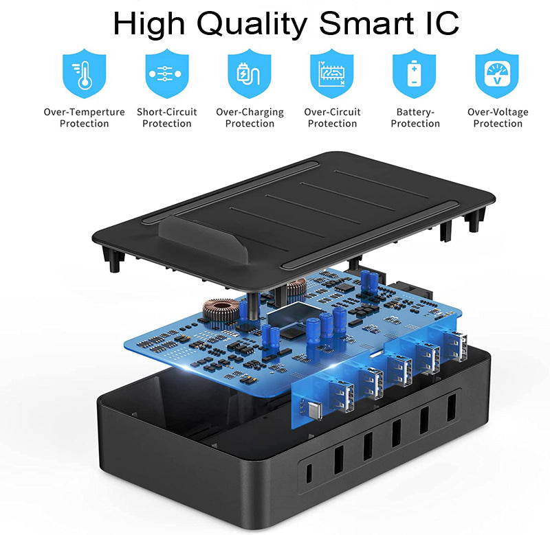 Desktop Multi-USB Charge Box Fast Charging Charger - Lifestyle360store